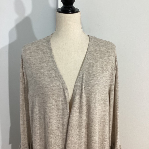 INC INTERNATIONAL CONCEPTS WOMAN PLUS 2X CASHMERE BLEND OATMEAL CARDIGAN - Picture 7 of 13